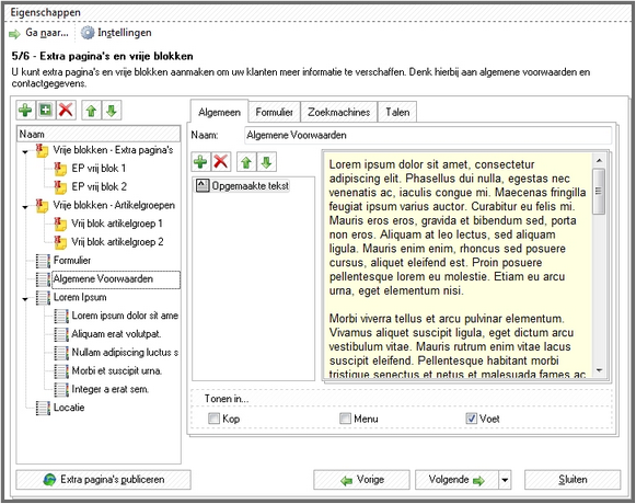 Admineigenschappen-extrapag-alg