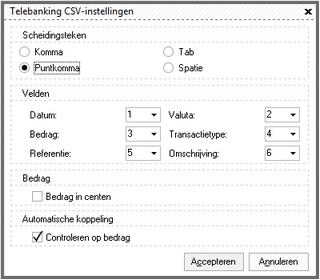 telebanking-csv-instellingen