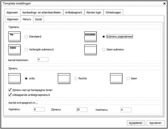 TemplateInstellingenAlgemeenMenus