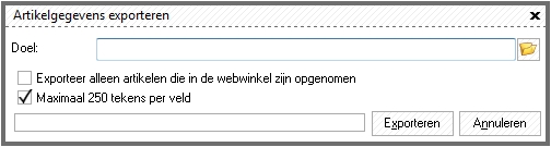 Artikelgegevens-exporteren