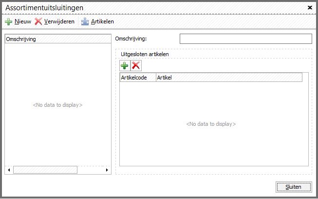 Assortimentsuitsluitingen