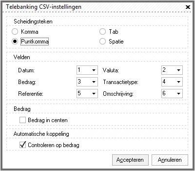 telebanking-csv-instellingen