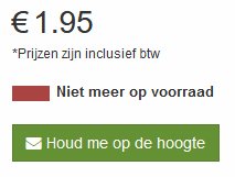 Voorraadmailer in een LogiVert webshop